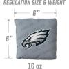 YouTheFan Officially-licensed NFL Set of 4 Cornhole Bags – All Weather regulation 6” x 6” size – Designed in USA(Philadelphia Eagles – Grey)