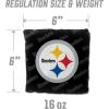 YouTheFan Officially-licensed NFL Set of 4 Cornhole Bags – All Weather regulation 6” x 6” size – Designed in USA(Pittsburgh Steelers – Black)