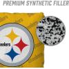 YouTheFan Officially-licensed NFL Set of 4 Cornhole Bags – All Weather regulation 6” x 6” size – Designed in USA(Pittsburgh Steelers – Yellow)
