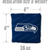 YouTheFan Officially-licensed NFL Set of 4 Cornhole Bags – All Weather regulation 6” x 6” size – Designed in USA(Seattle Seahawks – Blue)