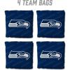 YouTheFan Officially-licensed NFL Set of 4 Cornhole Bags – All Weather regulation 6” x 6” size – Designed in USA(Seattle Seahawks – Blue)