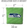 YouTheFan Officially-licensed NFL Set of 4 Cornhole Bags – All Weather regulation 6” x 6” size – Designed in USA(Seattle Seahawks – Green)