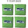 YouTheFan Officially-licensed NFL Set of 4 Cornhole Bags – All Weather regulation 6” x 6” size – Designed in USA(Seattle Seahawks – Green)