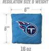 YouTheFan Officially-licensed NFL Set of 4 Cornhole Bags – All Weather regulation 6” x 6” size – Designed in USA(Tennessee Titans – Light Blue)
