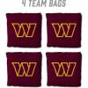 YouTheFan Officially-licensed NFL Set of 4 Cornhole Bags – All Weather regulation 6” x 6” size – Designed in USA(Washington Commanders – Maroon)