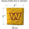 YouTheFan Officially-licensed NFL Set of 4 Cornhole Bags – All Weather regulation 6” x 6” size – Designed in USA(Washington Commanders – Yellow)
