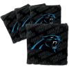 YouTheFan Officially-licensed NFL Set of 4 Cornhole Bags – All Weather regulation 6” x 6” size – Designed in USA(Carolina Panthers – Black)