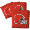 YouTheFan Officially-licensed NFL Set of 4 Cornhole Bags – All Weather regulation 6” x 6” size – Designed in USA(Cleveland Browns – Orange)