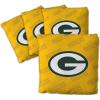 YouTheFan Officially-licensed NFL Set of 4 Cornhole Bags – All Weather regulation 6” x 6” size – Designed in USA(Green Bay Packers – Yellow)