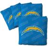 YouTheFan Officially-licensed NFL Set of 4 Cornhole Bags – All Weather regulation 6” x 6” size – Designed in USA(Los Angeles Chargers – Blue)
