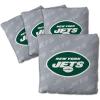 YouTheFan Officially-licensed NFL Set of 4 Cornhole Bags – All Weather regulation 6” x 6” size – Designed in USA(New York Jets – Grey)