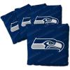 YouTheFan Officially-licensed NFL Set of 4 Cornhole Bags – All Weather regulation 6” x 6” size – Designed in USA(Seattle Seahawks – Blue)