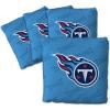 YouTheFan Officially-licensed NFL Set of 4 Cornhole Bags – All Weather regulation 6” x 6” size – Designed in USA(Tennessee Titans – Light Blue)