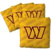 YouTheFan Officially-licensed NFL Set of 4 Cornhole Bags – All Weather regulation 6” x 6” size – Designed in USA(Washington Commanders – Yellow)