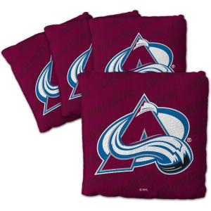 YouTheFan Officially-Licensed NHL Set of 4 Cornhole Bags – All Weather Regulation 6” x 6” Size – 16oz Weight – Designed in USA(Colorado Avalanche – Maroon)