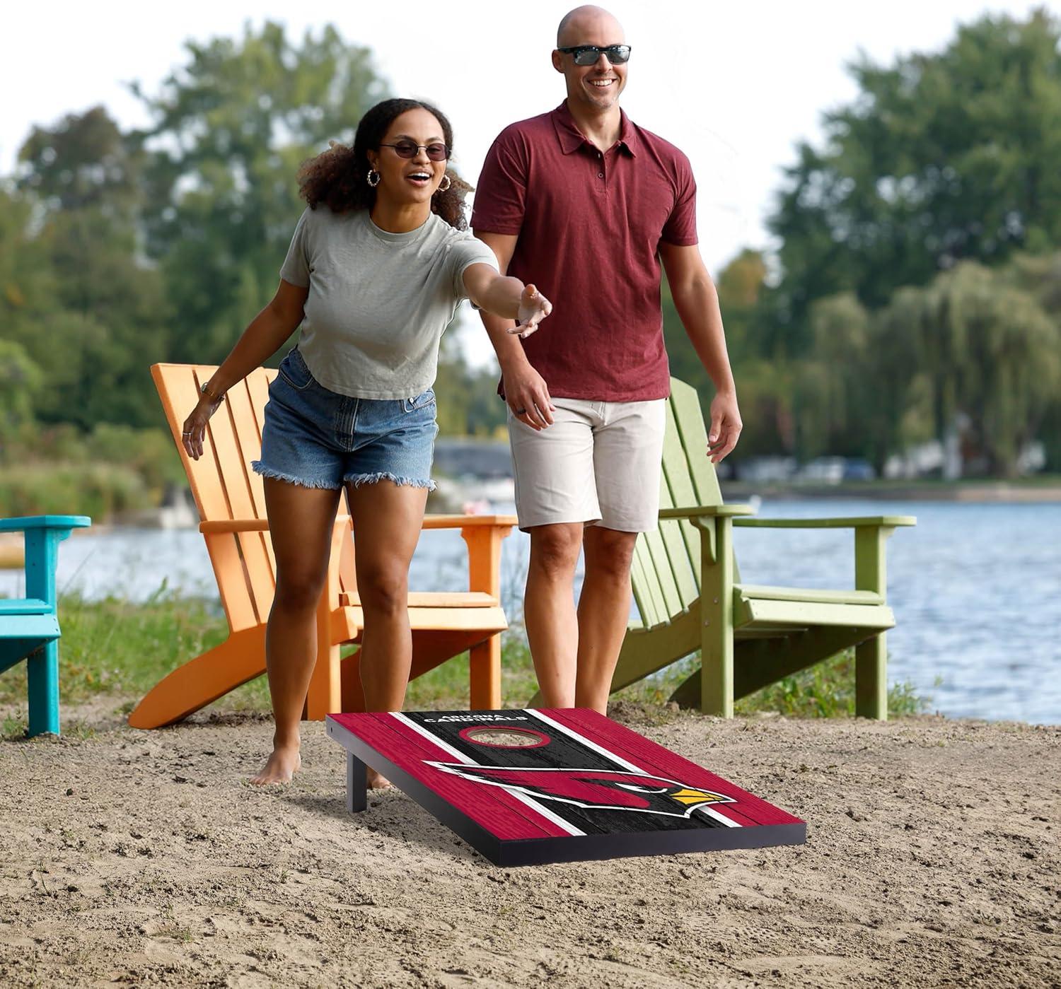 imageYouTheFan NFL 2 x 3 Portable Cornhole Game with Logo BagsArizona Cardinals