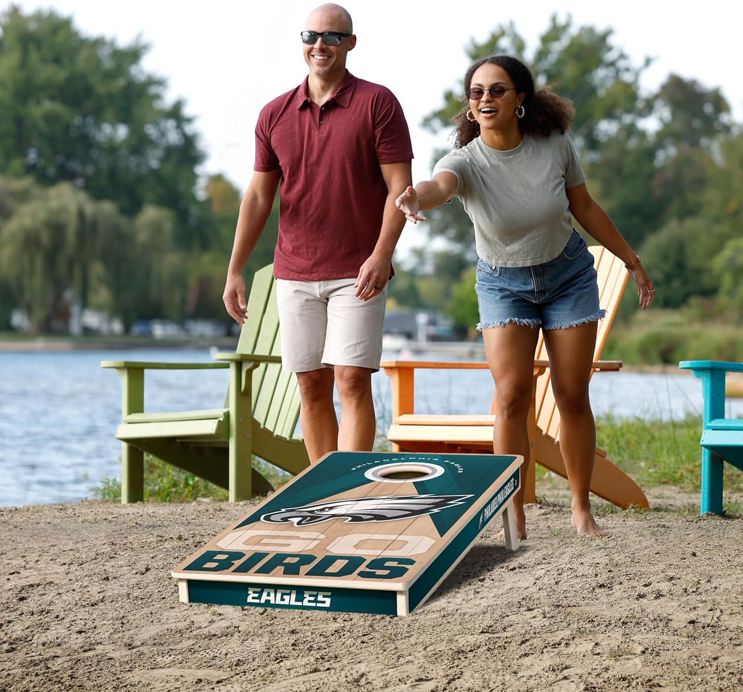 imageYouTheFan NFL 2 x 4 Slogan Series Professional Wood Cornhole GamePhiladelphia Eagles