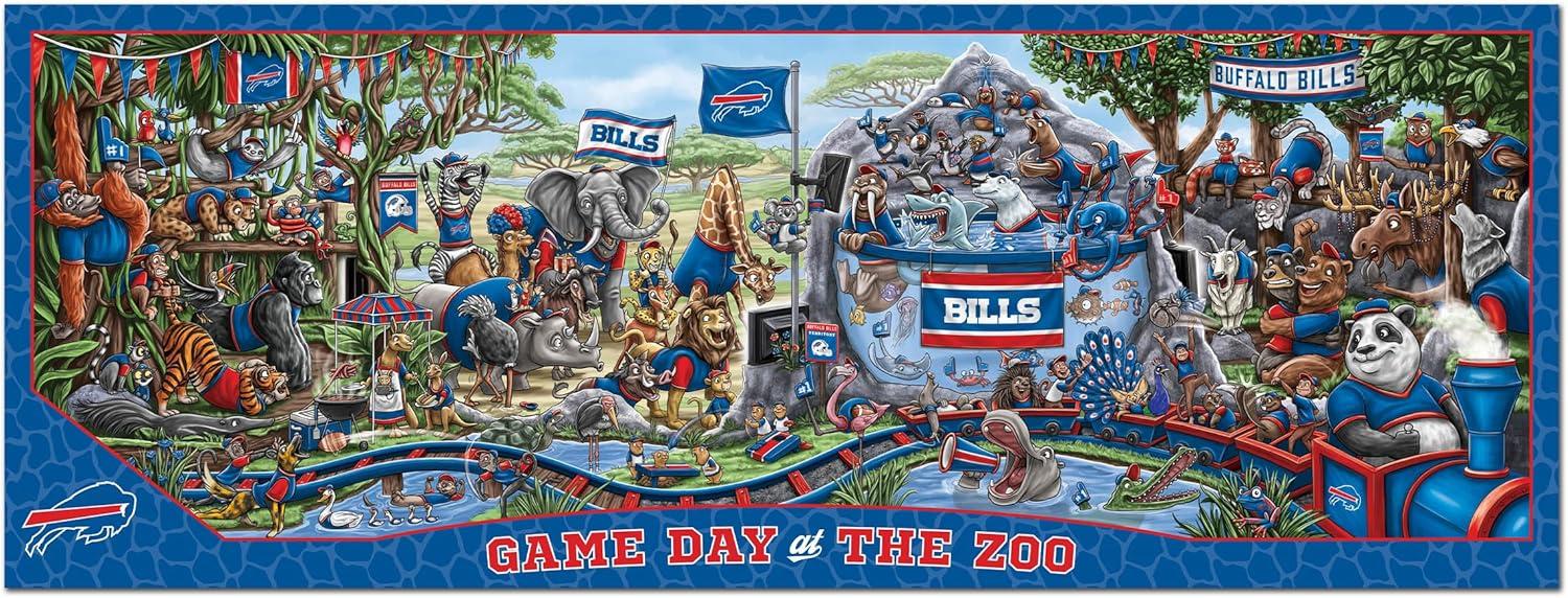 imageYouTheFan NFL Arizona Cardinals Game Day at The Zoo 500pc Puzzle 28quot x 105quotBuffalo Bills