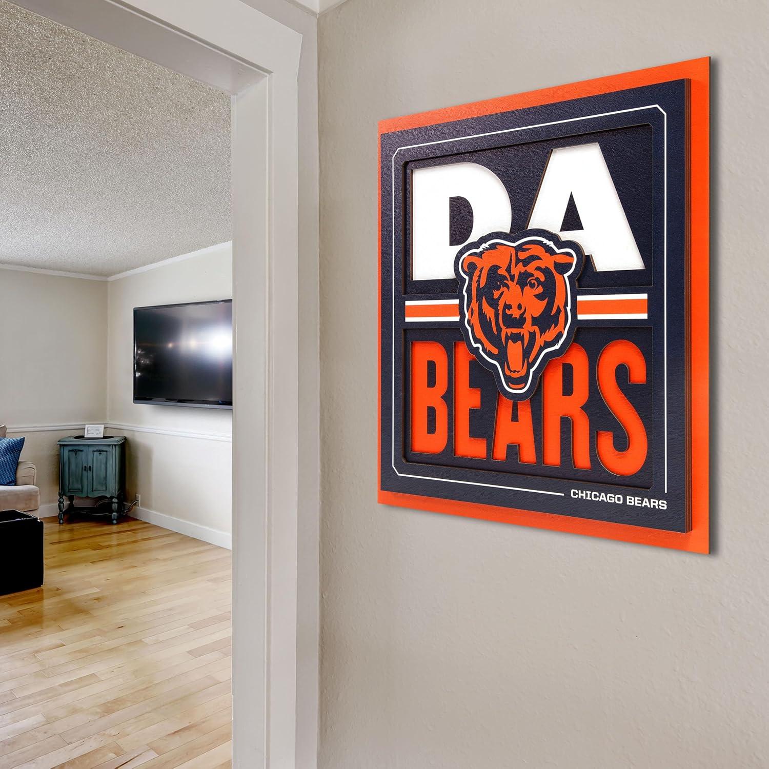 imageYouTheFan NFL Arizona Cardinals Slogan Series 3D Wall ArtChicago Bears