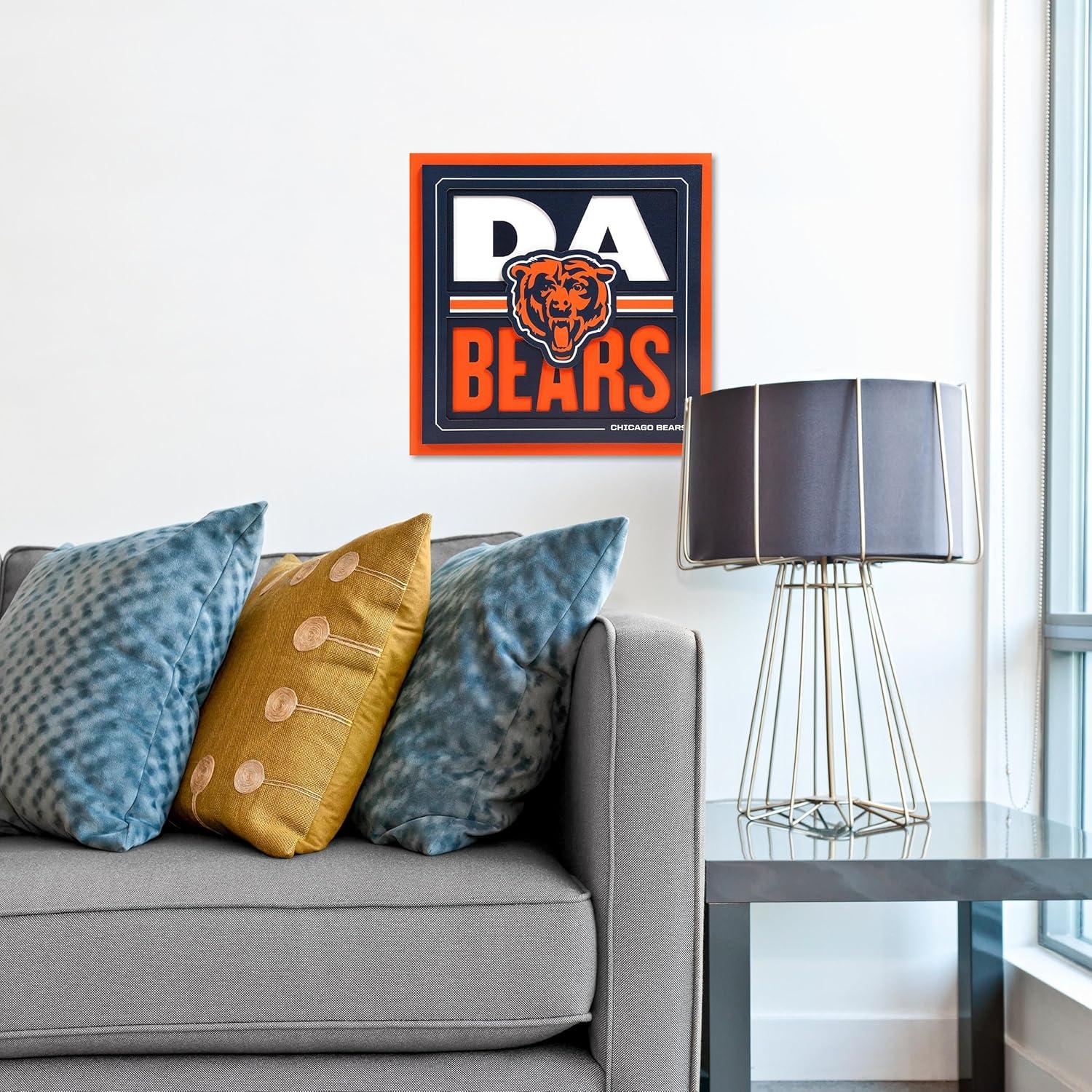 imageYouTheFan NFL Arizona Cardinals Slogan Series 3D Wall ArtChicago Bears