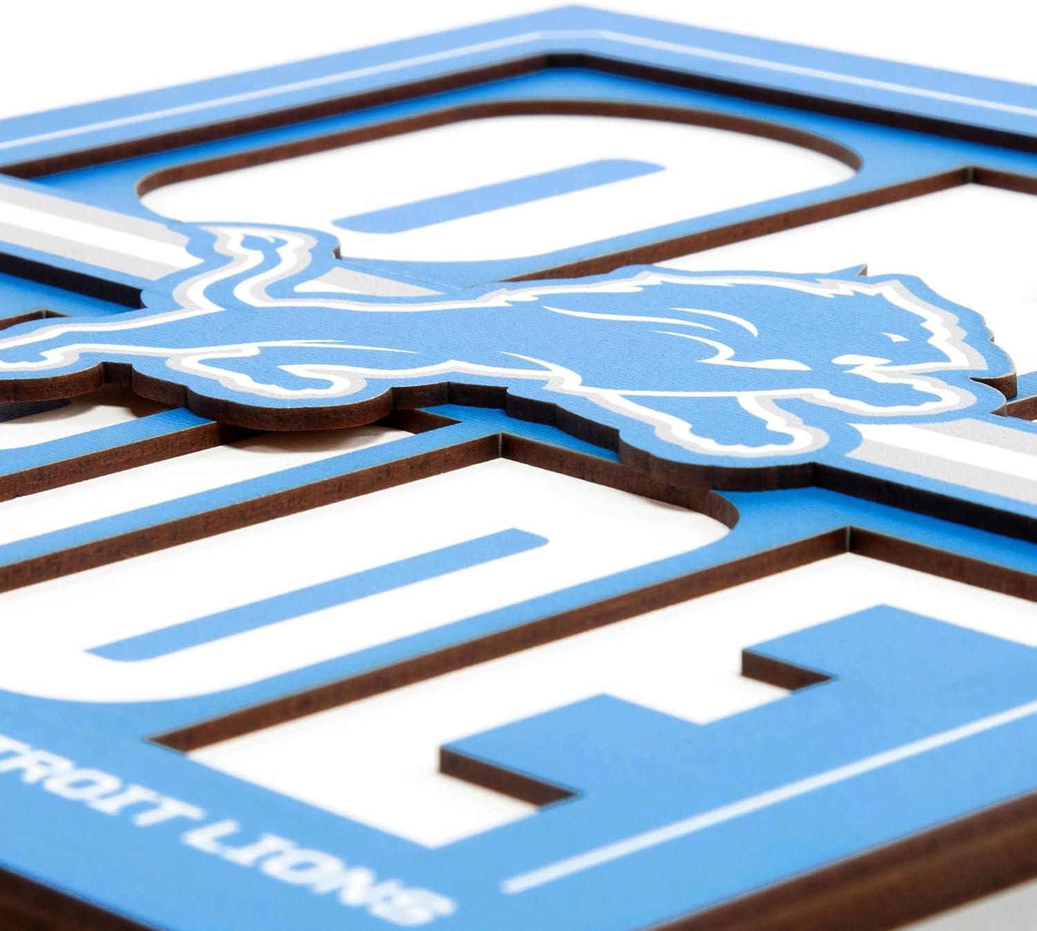 imageYouTheFan NFL Arizona Cardinals Slogan Series 3D Wall ArtDetroit Lions