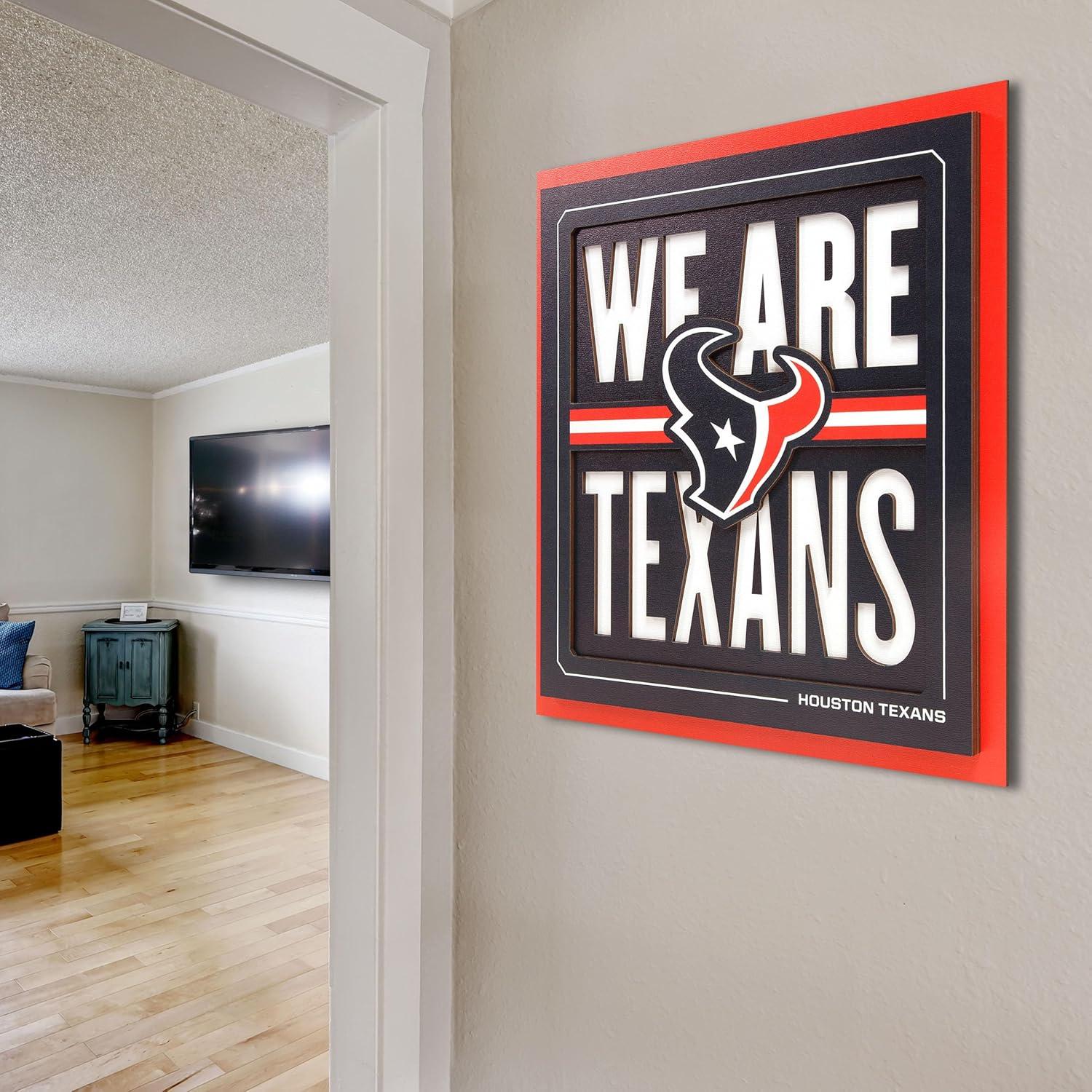 imageYouTheFan NFL Arizona Cardinals Slogan Series 3D Wall ArtHouston Texans