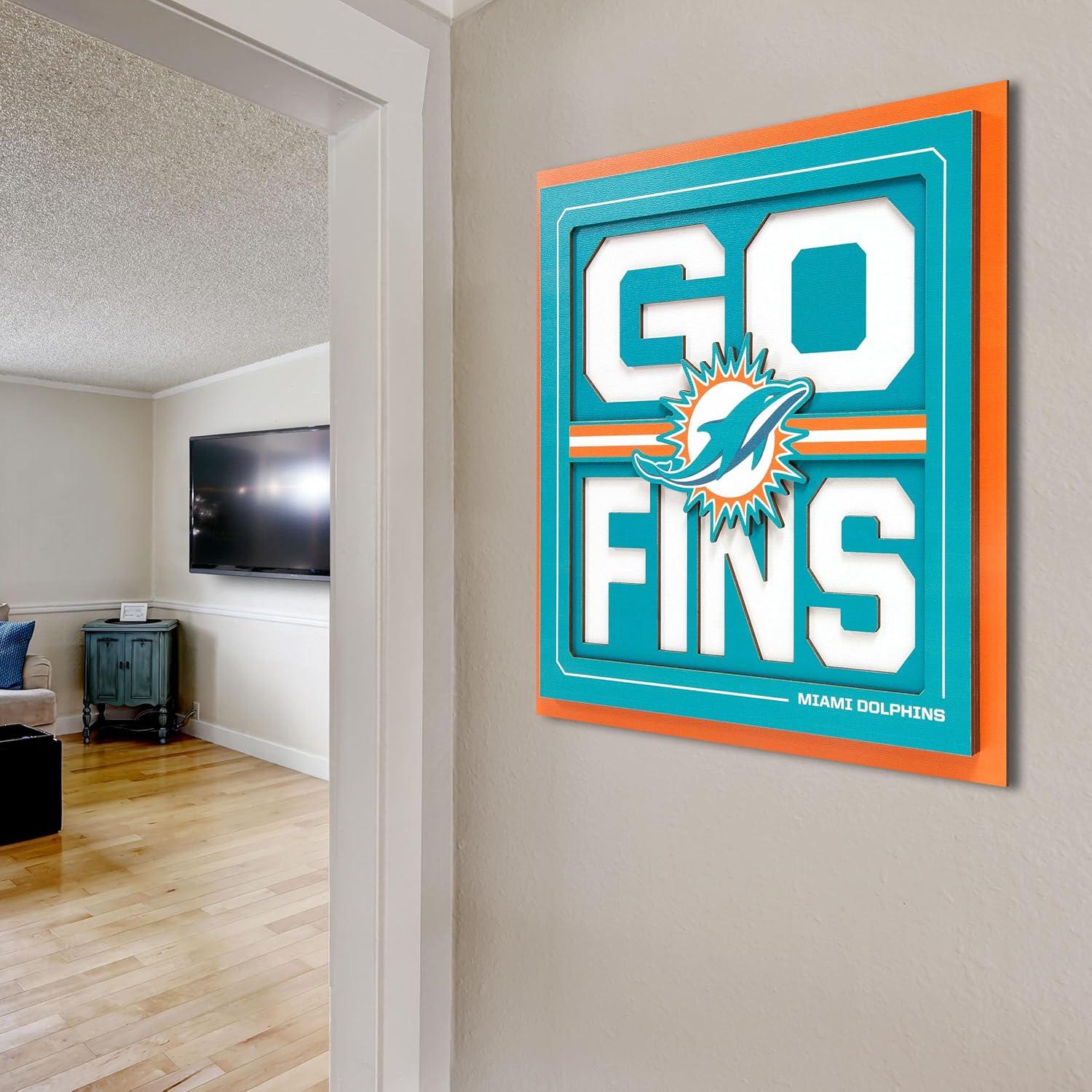 imageYouTheFan NFL Arizona Cardinals Slogan Series 3D Wall ArtMiami Dolphins
