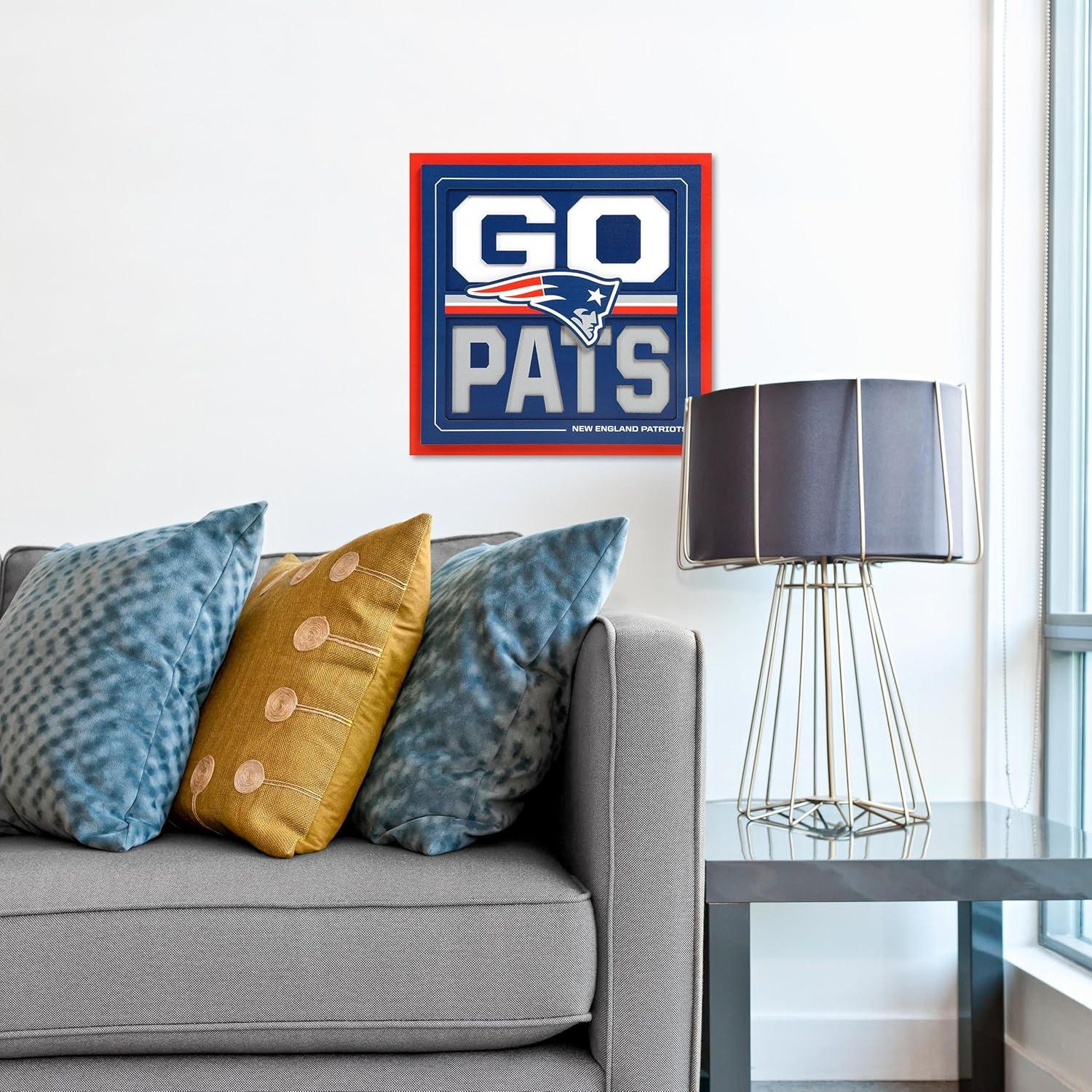 imageYouTheFan NFL Arizona Cardinals Slogan Series 3D Wall ArtNew England Patriots