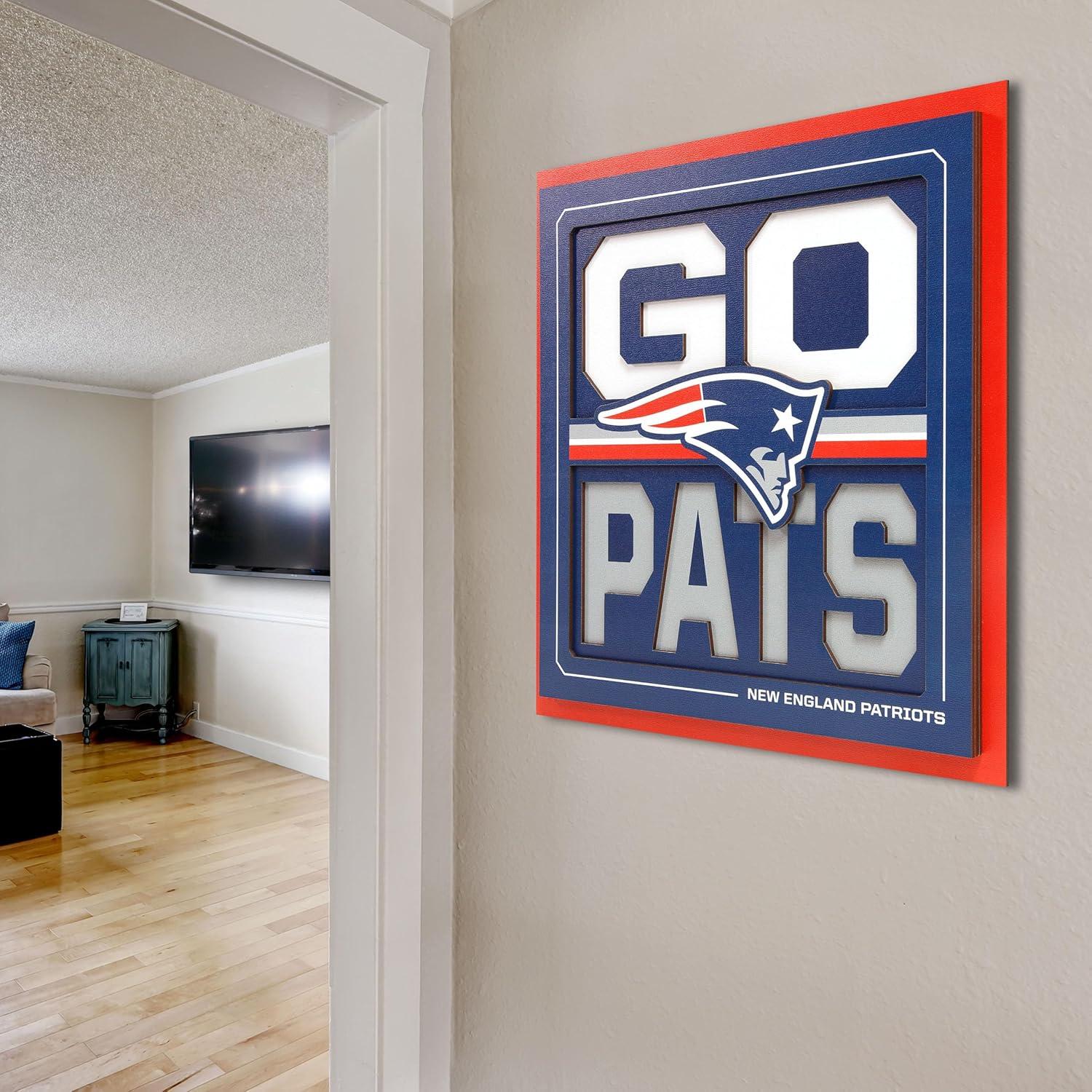 imageYouTheFan NFL Arizona Cardinals Slogan Series 3D Wall ArtNew England Patriots