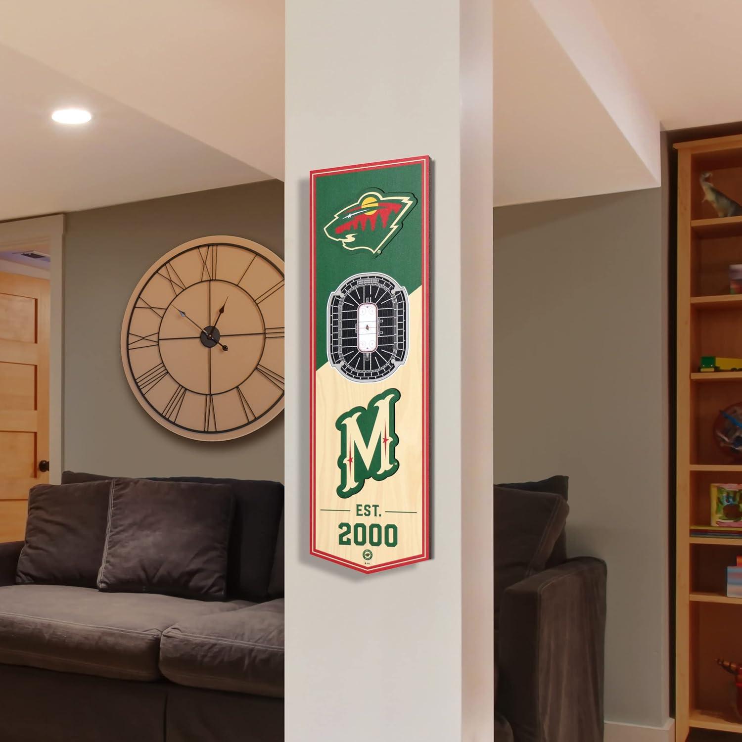 imageYouTheFan NHL 3D Stadium 6x19 BannerMinnesota Wild