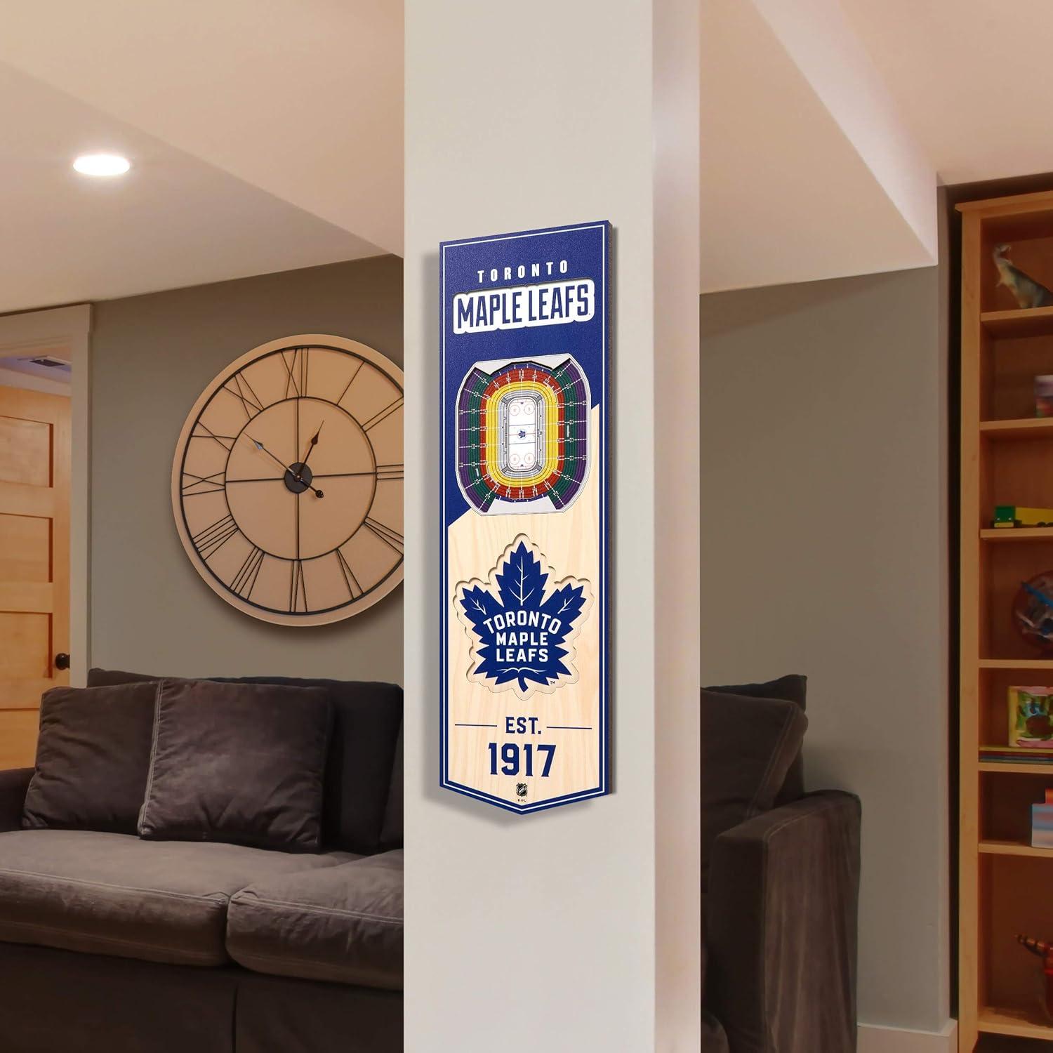 imageYouTheFan NHL 3D Stadium 6x19 BannerToronto Maple