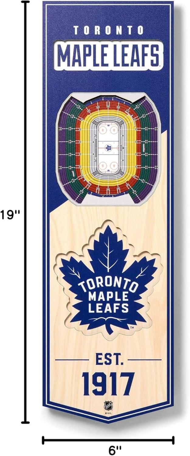 imageYouTheFan NHL 3D Stadium 6x19 BannerToronto Maple
