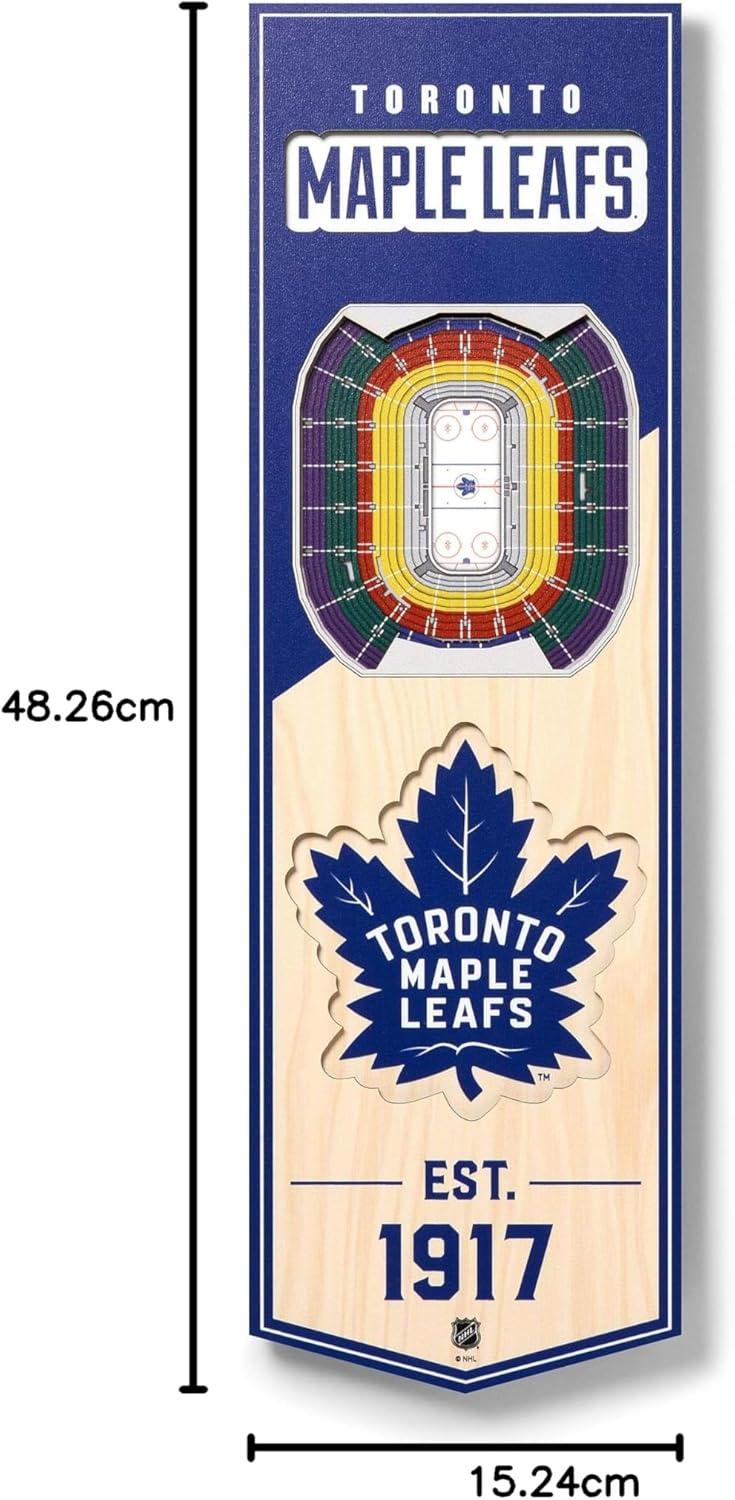imageYouTheFan NHL 3D Stadium 6x19 BannerToronto Maple