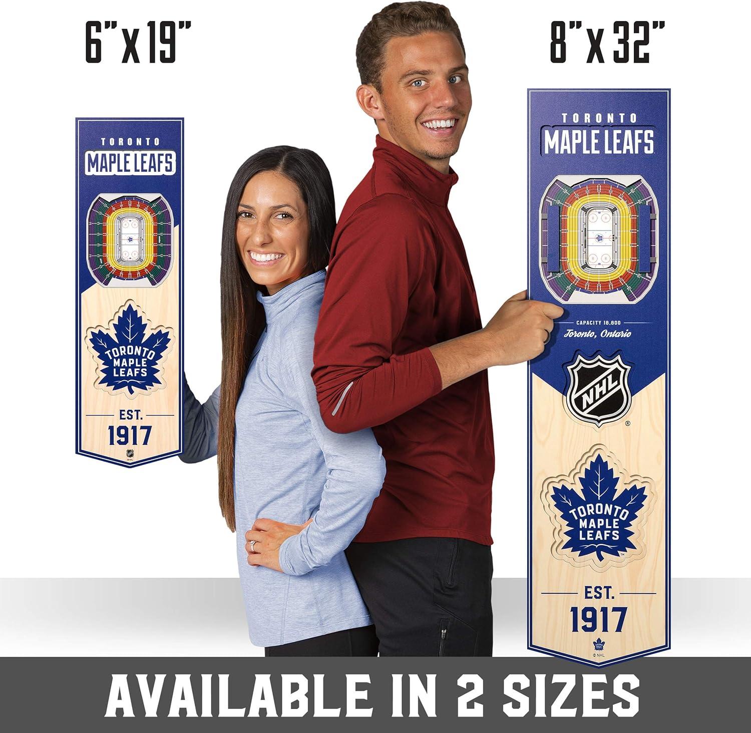 imageYouTheFan NHL 3D Stadium 6x19 BannerToronto Maple