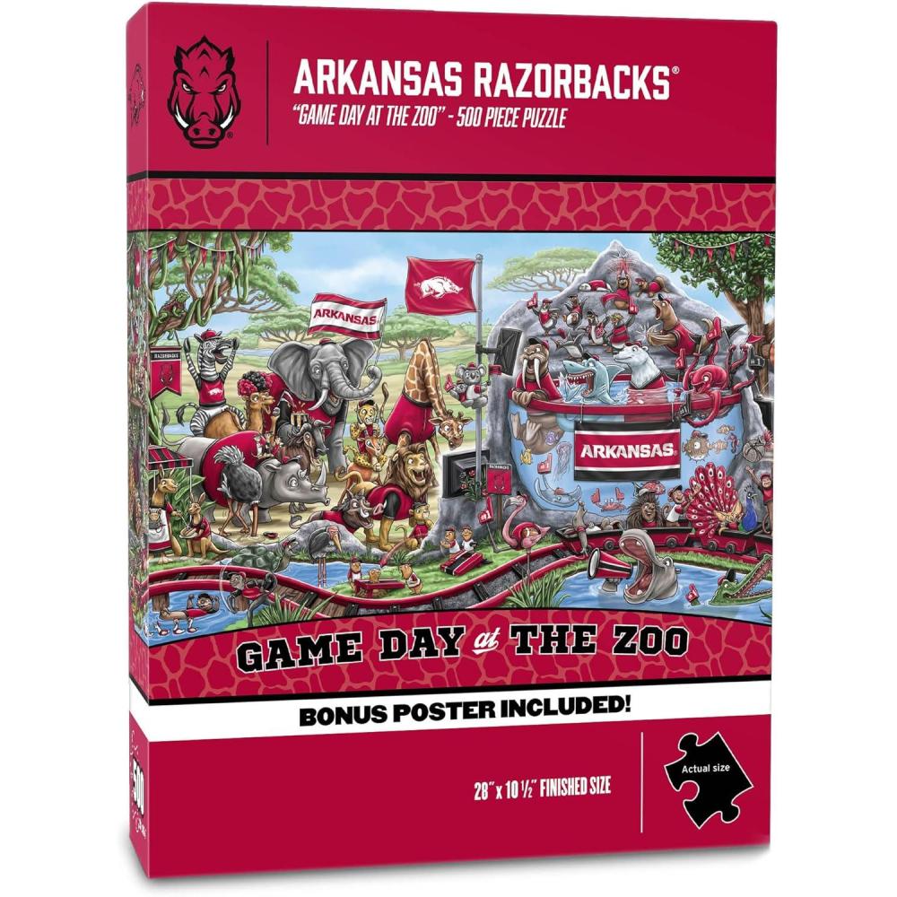 imageYouTheFan NCAA Appalachian State Game Day at The Zoo 500pc Puzzle 28quot x 105quotArkansas Razorbacks