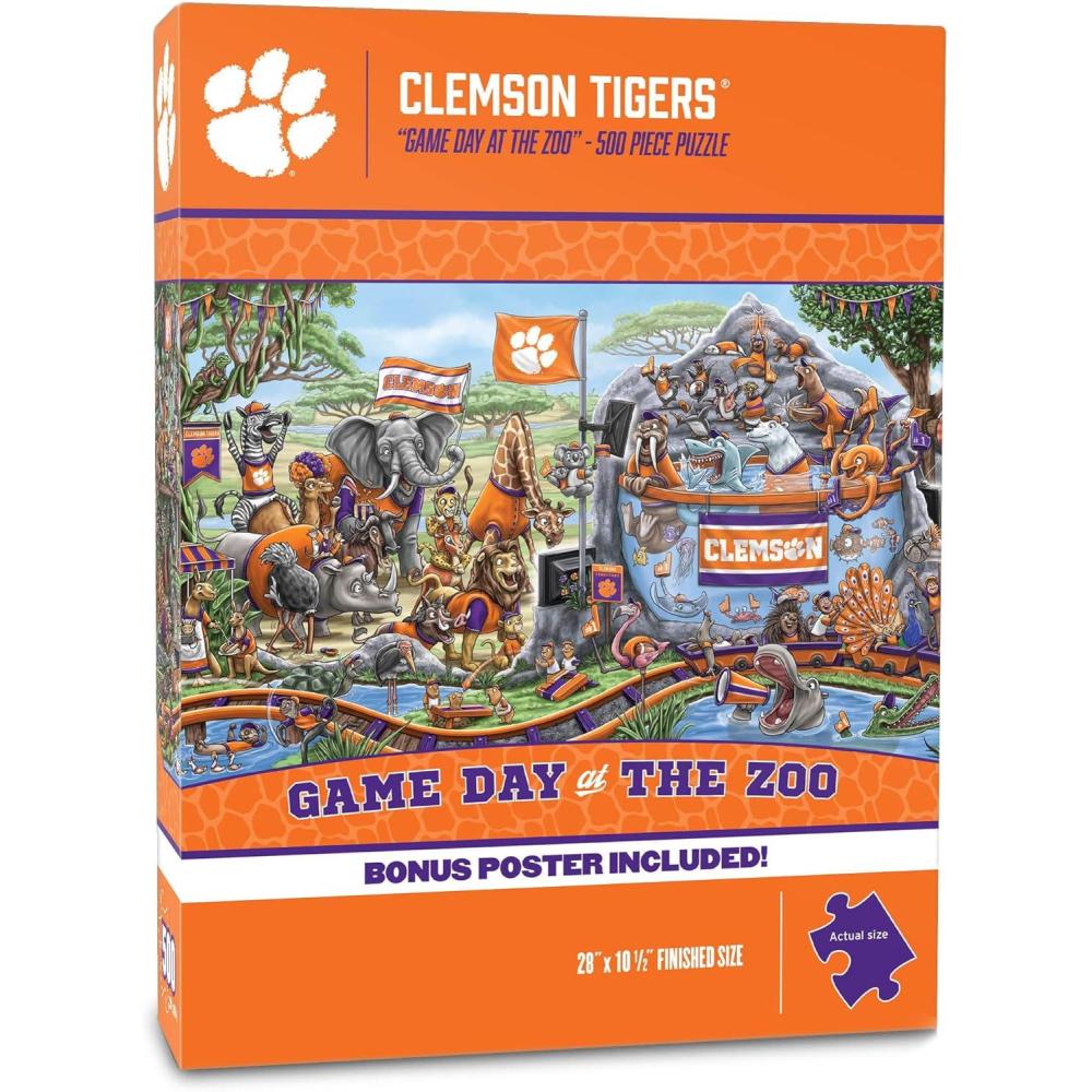 imageYouTheFan NCAA Appalachian State Game Day at The Zoo 500pc Puzzle 28quot x 105quotClemson Tigers