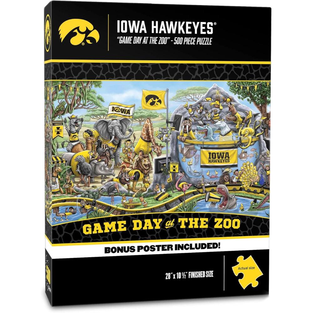 imageYouTheFan NCAA Appalachian State Game Day at The Zoo 500pc Puzzle 28quot x 105quotIowa Hawkeyes
