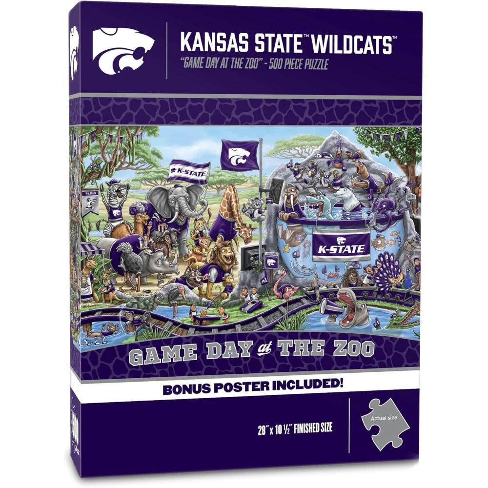 imageYouTheFan NCAA Appalachian State Game Day at The Zoo 500pc Puzzle 28quot x 105quotKansas State Wildcats