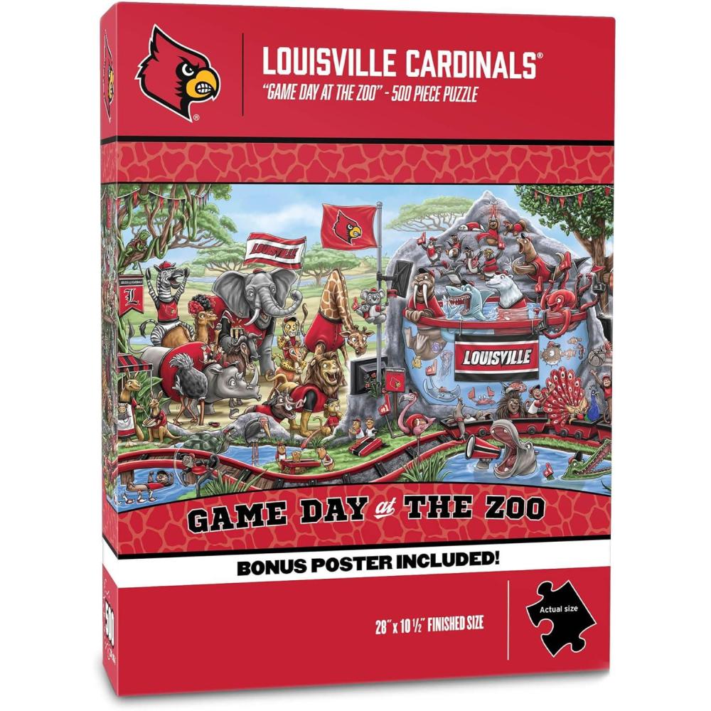 imageYouTheFan NCAA Appalachian State Game Day at The Zoo 500pc Puzzle 28quot x 105quotLouisville Cardinals