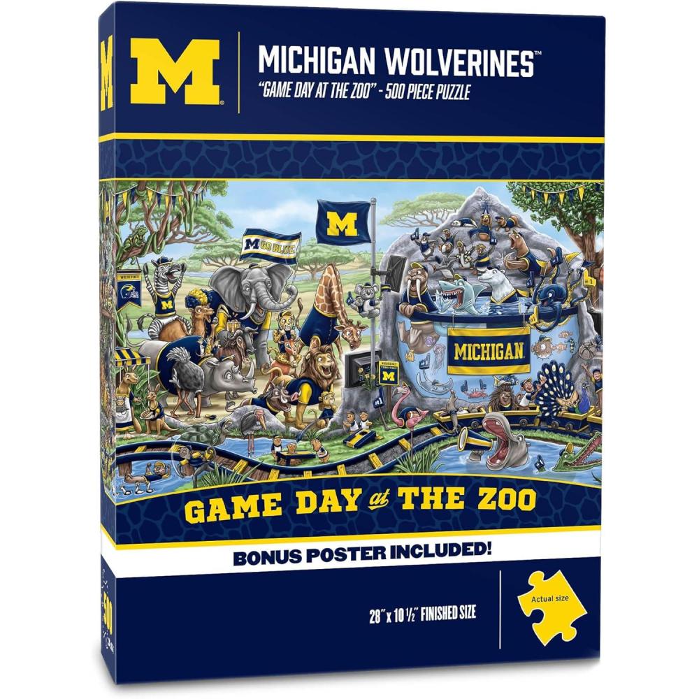 imageYouTheFan NCAA Appalachian State Game Day at The Zoo 500pc Puzzle 28quot x 105quotMichigan Wolverines