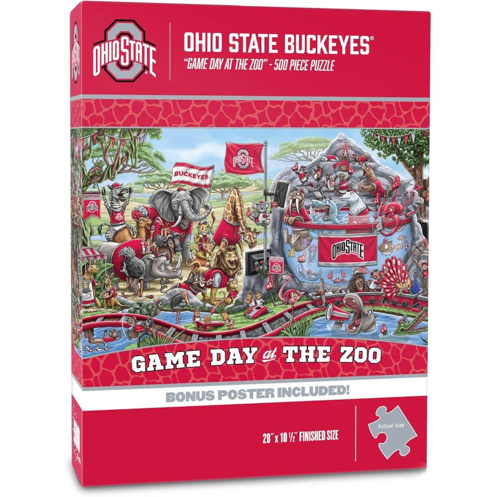 imageYouTheFan NCAA Appalachian State Game Day at The Zoo 500pc Puzzle 28quot x 105quotOhio State Buckeyes
