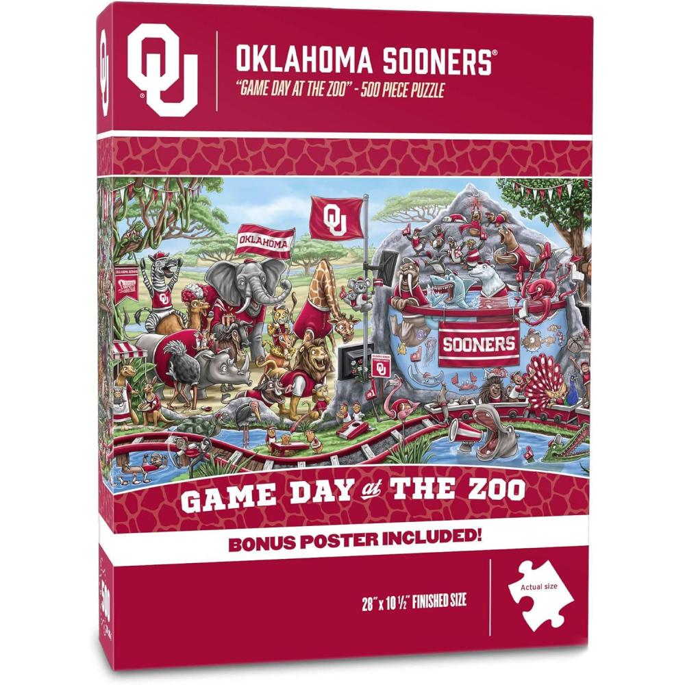 imageYouTheFan NCAA Appalachian State Game Day at The Zoo 500pc Puzzle 28quot x 105quotOklahoma Sooners
