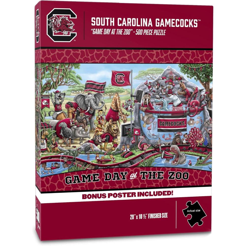 imageYouTheFan NCAA Appalachian State Game Day at The Zoo 500pc Puzzle 28quot x 105quotSouth Carolina Gamecocks