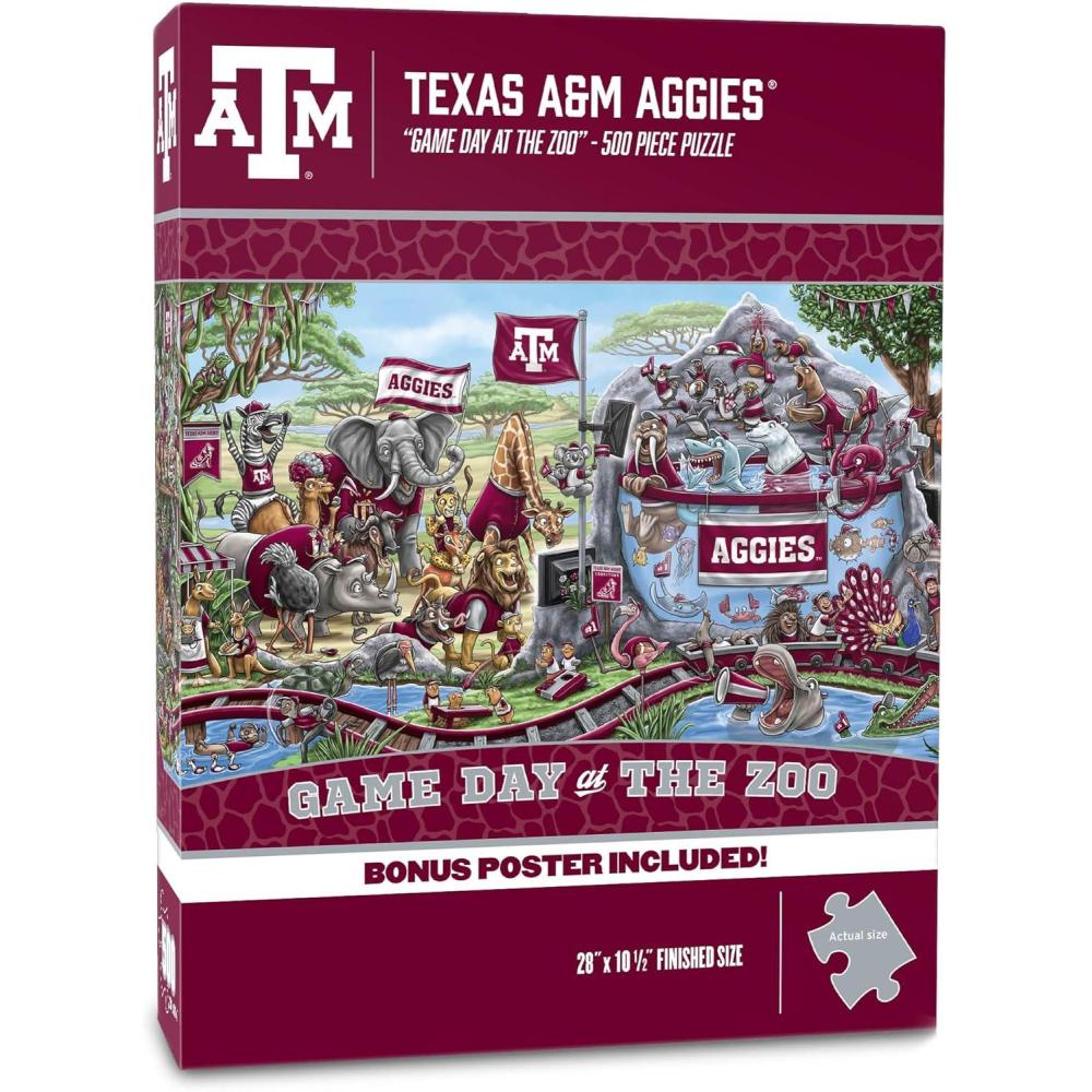 imageYouTheFan NCAA Appalachian State Game Day at The Zoo 500pc Puzzle 28quot x 105quotTexas AM Aggies