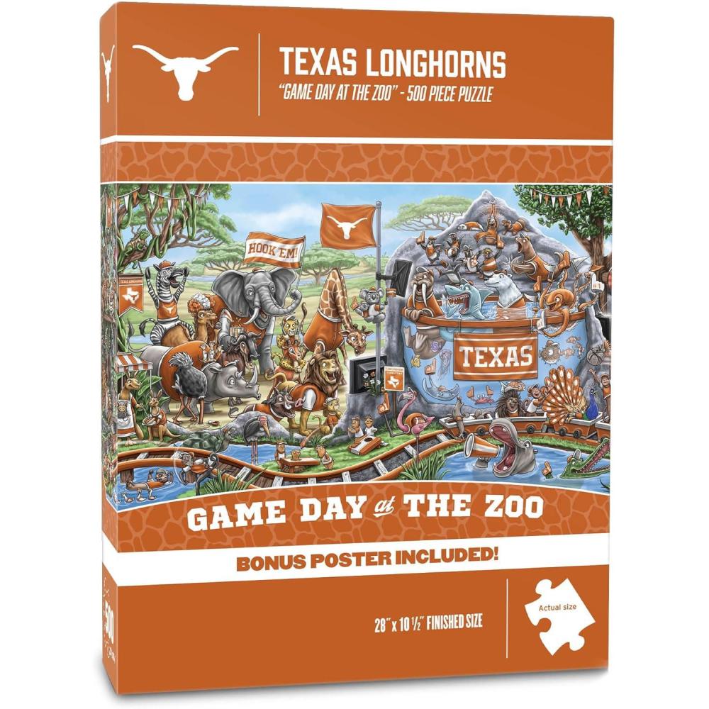 imageYouTheFan NCAA Appalachian State Game Day at The Zoo 500pc Puzzle 28quot x 105quotTexas Longhorns