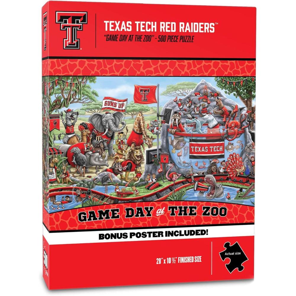 imageYouTheFan NCAA Appalachian State Game Day at The Zoo 500pc Puzzle 28quot x 105quotTexas Tech Red Raiders