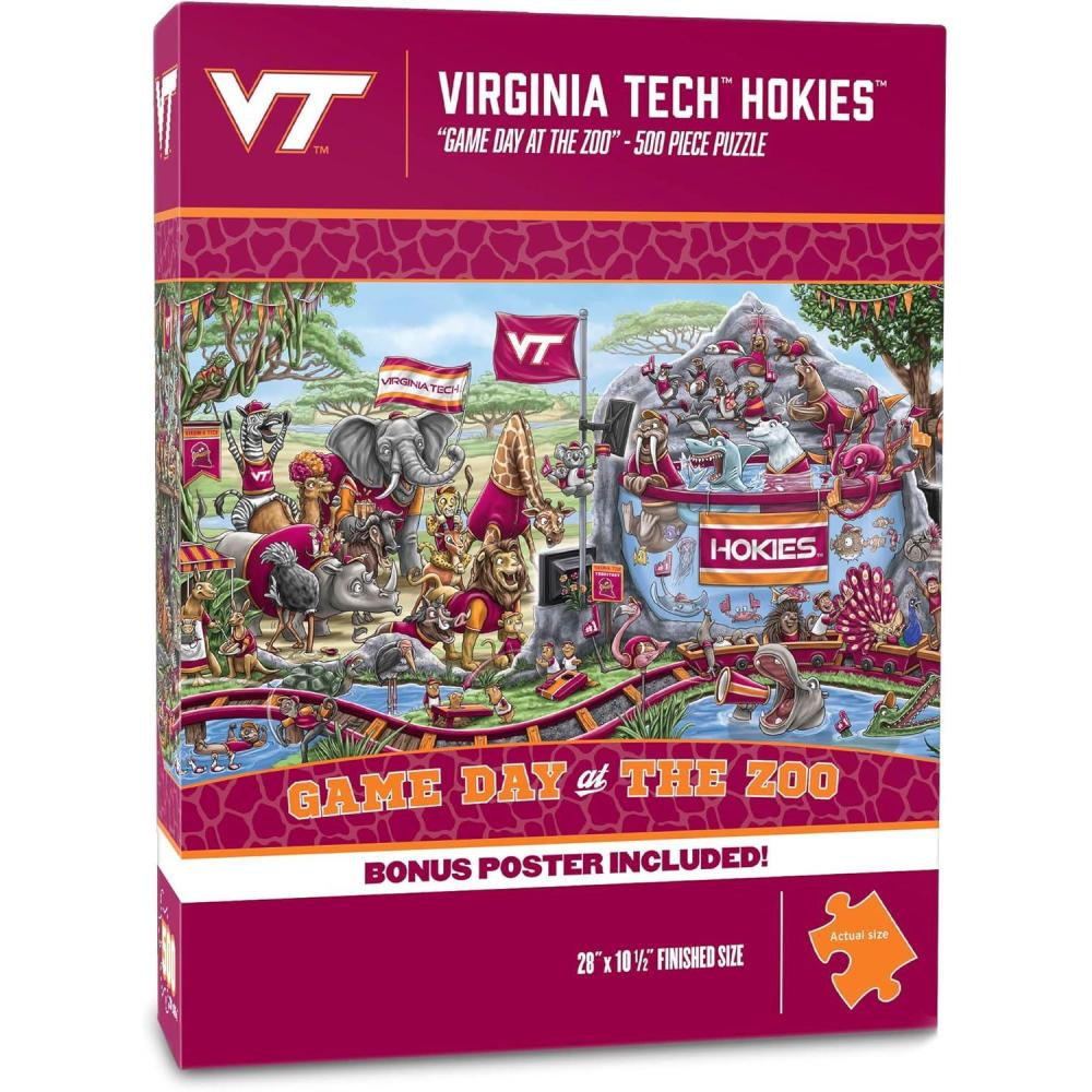 imageYouTheFan NCAA Appalachian State Game Day at The Zoo 500pc Puzzle 28quot x 105quotVirginia Tech Hokies