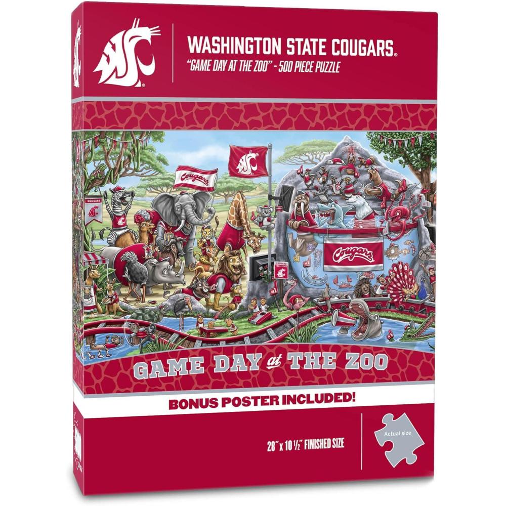 imageYouTheFan NCAA Appalachian State Game Day at The Zoo 500pc Puzzle 28quot x 105quotWashington State Cougars