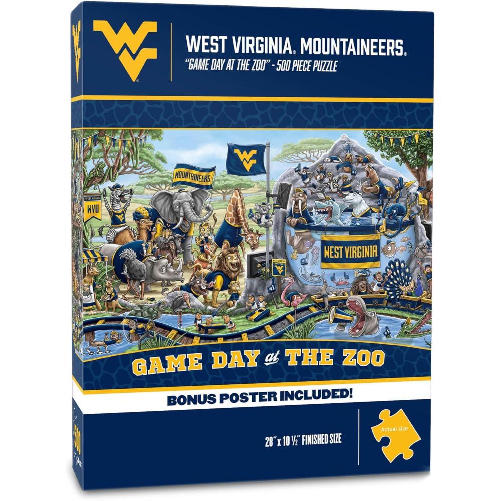 imageYouTheFan NCAA Appalachian State Game Day at The Zoo 500pc Puzzle 28quot x 105quotWest Virginia Mountaineers