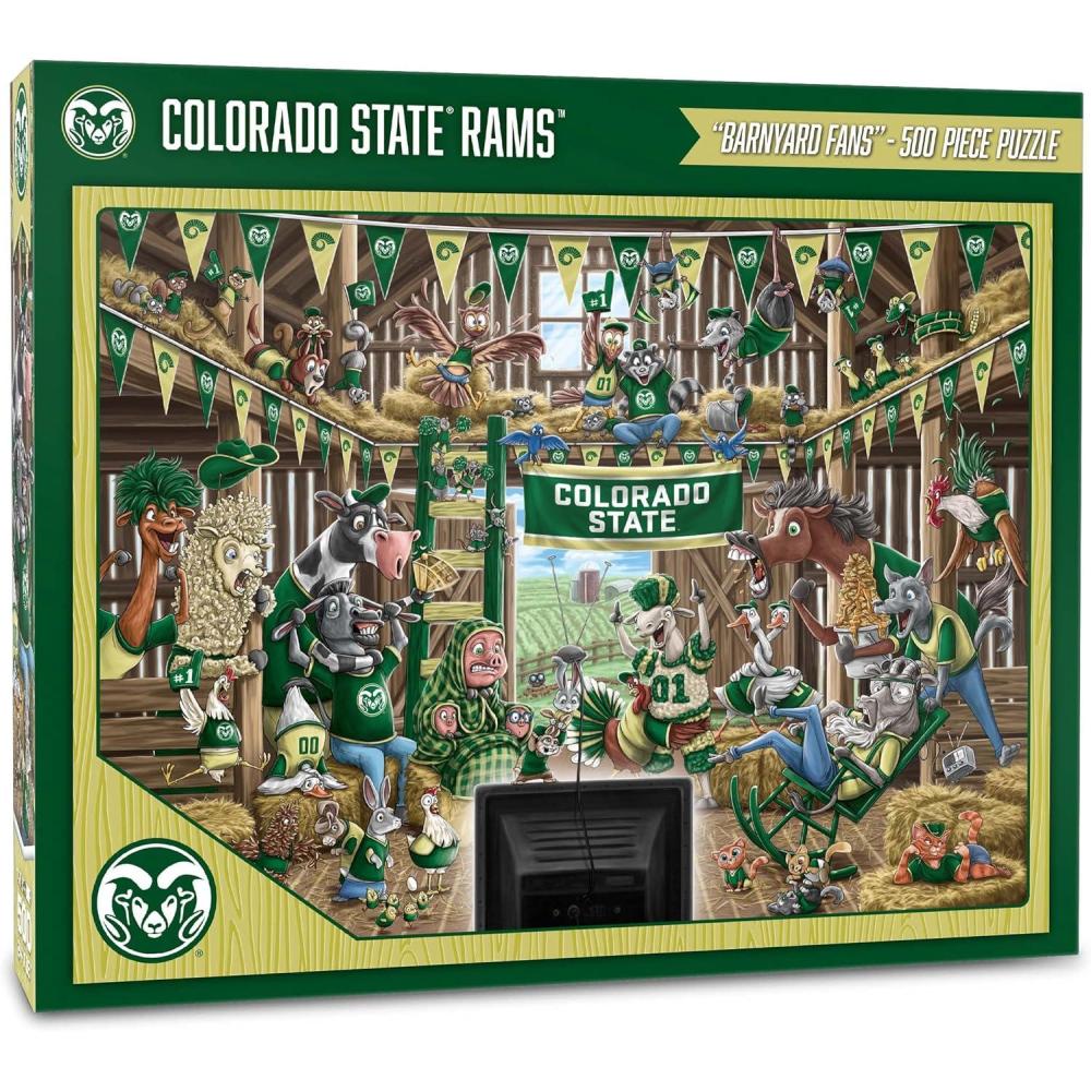imageYouTheFan NCAA Barnyard Fans 500pc PuzzleColorado State Rams